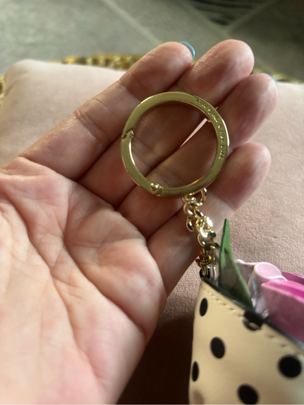 Kate Spade Flora Flower Bouquet Keyring Bag Charm - Picture 7 of 8